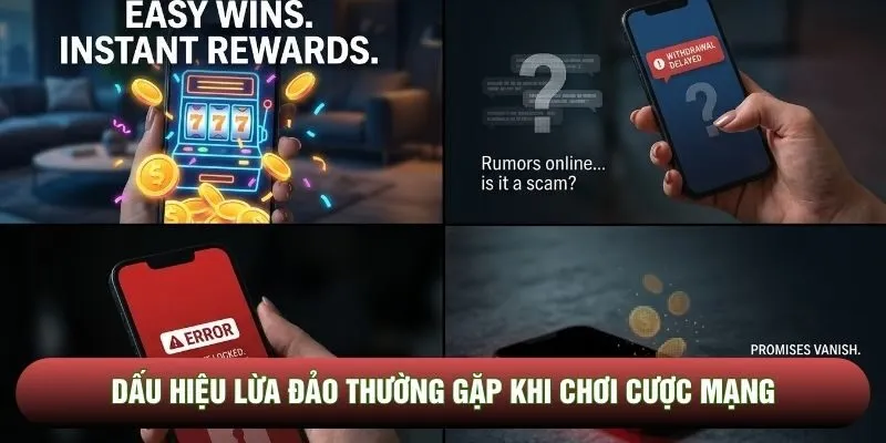 Dấu hiệu lừa đảo thường gặp khi chơi cược mạng