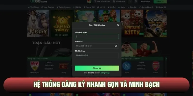 Hệ thống đăng ký nhanh gọn và minh bạch