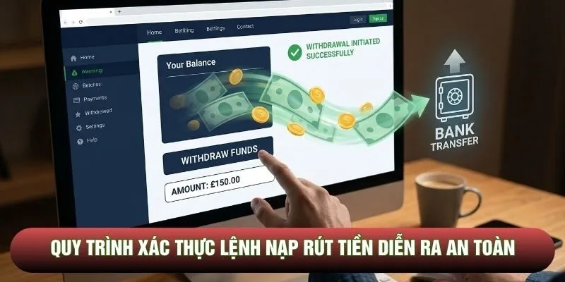 Quy trình xác thực lệnh nạp rút tiền diễn ra an toàn