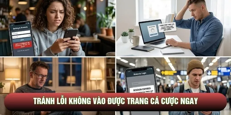 Tránh lỗi không vào được trang cá cược ngay